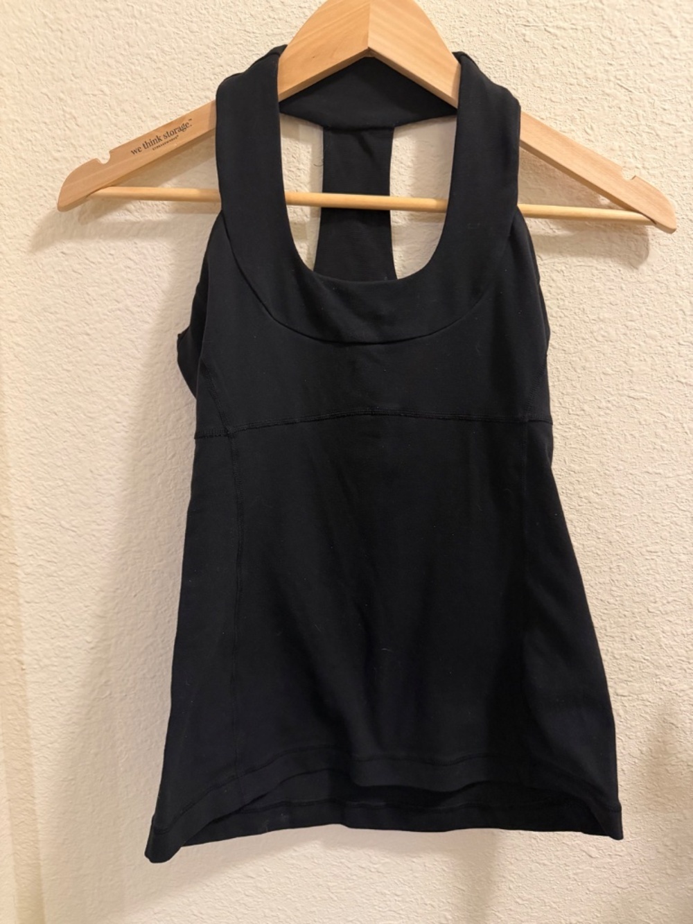 Lululemon Black Mesh Racerback Tank - Built-in Bra - Size 4 - EUC - Picture 3 of 3